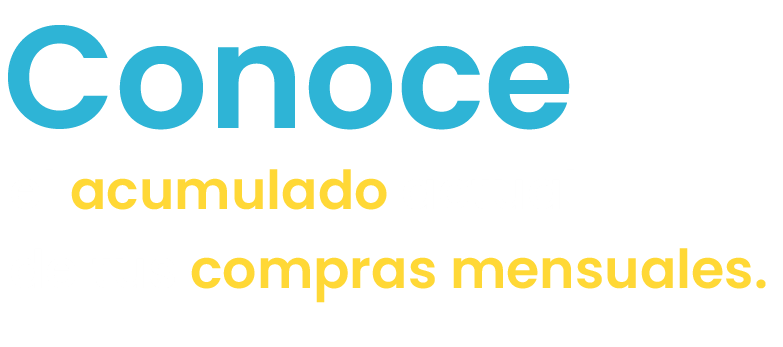 Conoce el acumulado actual de tus compras mensuales